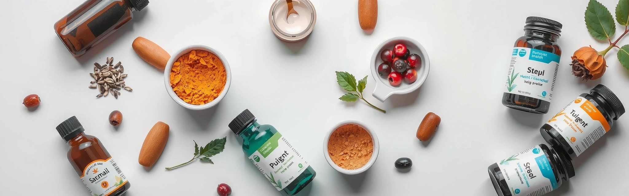 Assortimento di integratori naturali Operavitacv